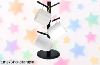 Soporte para tazas de café KYYGKY con diseño escalonado y montaje rápido a precio de risa, ¡pocas unidades disponibles! Hazte con el tuyo antes que se acaben.