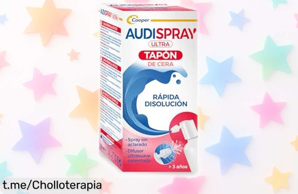 Spray Audispray Ultra para quitar tapones de cerumen fácilmente y sin molestias, una oferta increíble que vuela a este precio ¡No te lo pierdas!