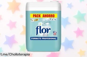 Suavizante Flor profesional con aroma Nenuco: ¡Botella gigante de 250 dosis a precio loco! No te pierdas este chollazo que dejará tu ropa fresca y suave como nunca.