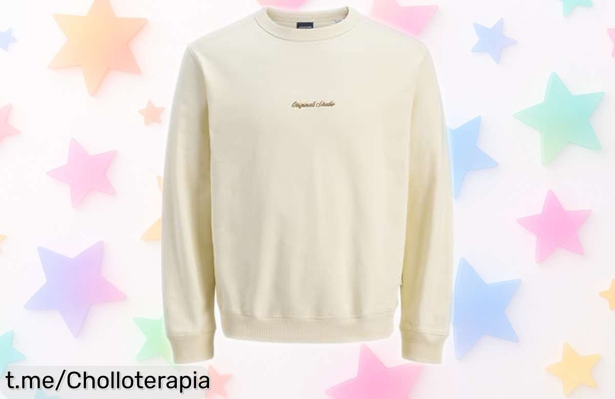 Sudadera Jack & Jones con cuello redondo: ¡rebajada a precio de risa! Pocas unidades disponibles, no te quedes sin la tuya y luce espectacular.