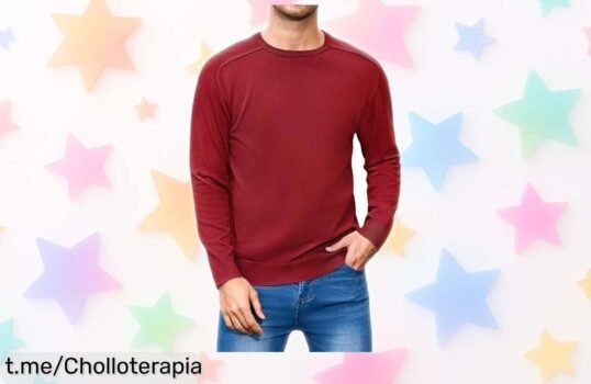 Suéter básico de punto iClosam para hombre a un precio loco que no se repite, ¡no te quedes sin el tuyo y luce increíble en cualquier ocasión!