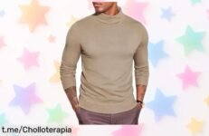 Suéter de cuello alto Coofandy: ¡un básico calentito y versátil a un precio increíble que no te querrás perder!