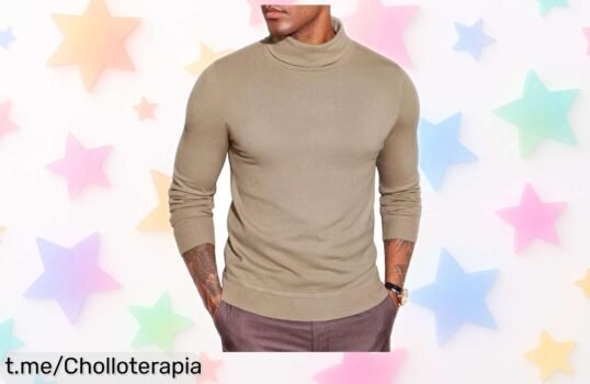 Suéter de cuello alto Coofandy: ¡un básico calentito y versátil a un precio increíble que no te querrás perder!