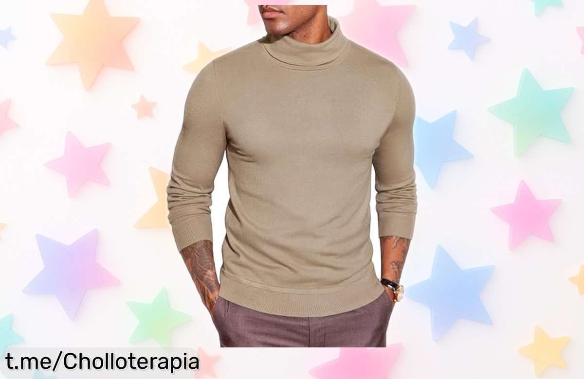 Suéter de cuello alto Coofandy: ¡un básico calentito y versátil a un precio increíble que no te querrás perder!