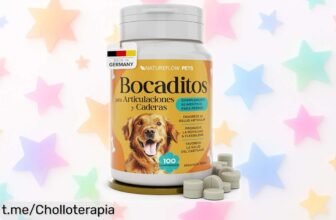 Suplemento Natureflow Pets para perros que cuida sus articulaciones a un precio de escándalo: ¡Ayuda a tu peludo a moverse feliz y sin molestias, no te lo pierdas!