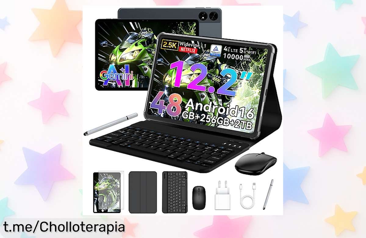 Tablet Android TABWEE T60 con 12 GB RAM y 256 GB, ¡super chollo que vuela rápido! No te la pierdas, tu entretenimiento está a un toque de disfrutar.