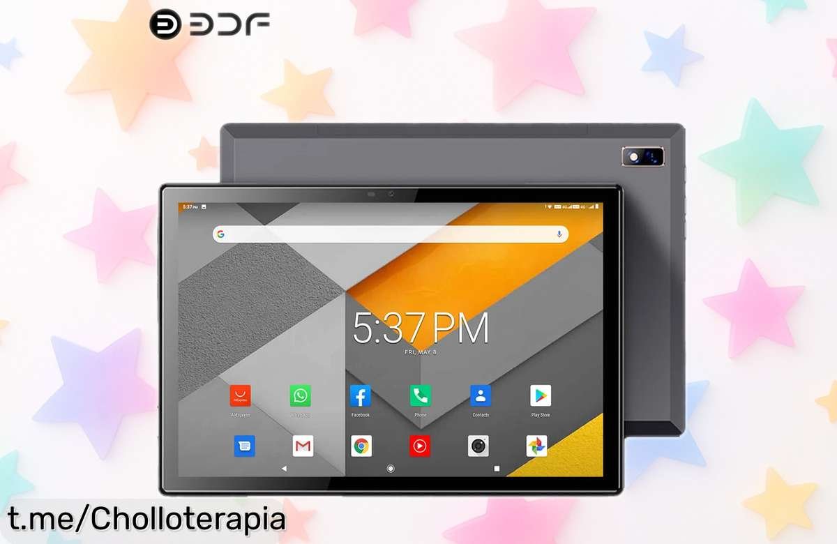 Tablet BDF de 10,1” con Android 12 y doble SIM ¡con un precio loco que no te puedes perder! Perfecta para jugar o trabajar donde quieras. ¡Hazla tuya antes de que se acabe!