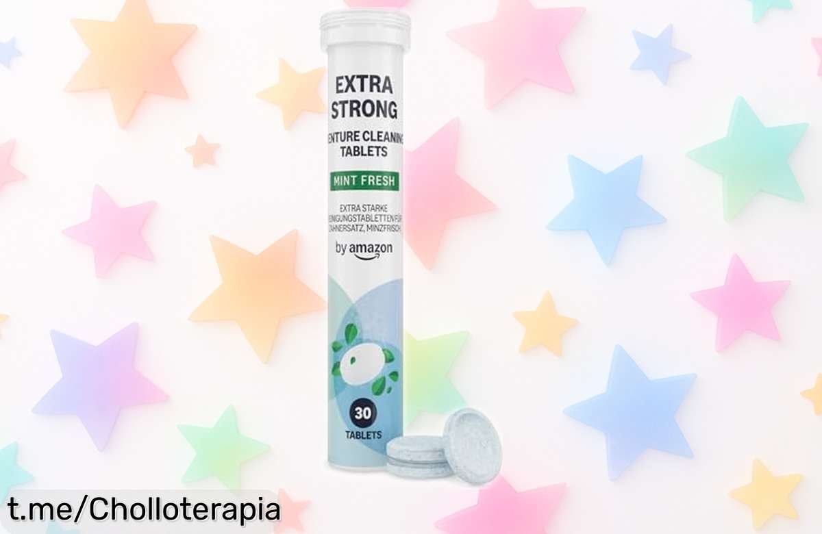 Tabletas limpiadoras para dentaduras Amazon en pack de 3×30, ¡rebajadas a un precio loco! Elimina la placa y disfruta de un frescor menta increíble. ¡No te quedes sin ellas!