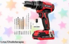 Taladro percutor y atornillador a batería 21V BETENST con 23 accesorios para bricolaje, ¡aprovecha el precio tirado y no dejes escapar esta oportunidad única!