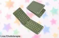 Teclado Bluetooth plegable y ultradelgado que conecta hasta 3 dispositivos, ¡gran chollo para llevar en el bolsillo! Aprovecha esta oportunidad antes de que se agote.