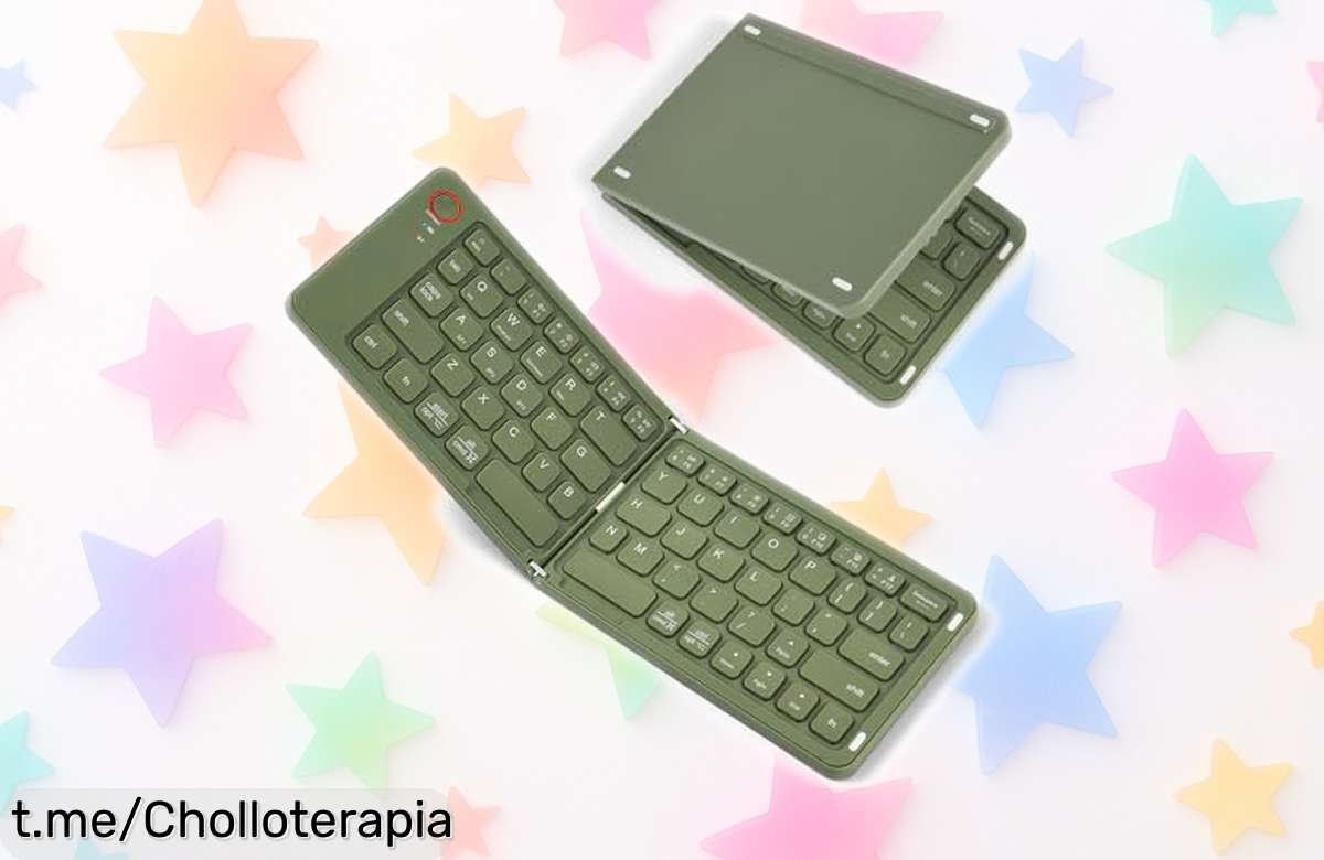 Teclado Bluetooth plegable y ultradelgado que conecta hasta 3 dispositivos, ¡gran chollo para llevar en el bolsillo! Aprovecha esta oportunidad antes de que se agote.