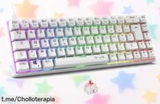 Teclado mecánico GLab Keyz Titanium con RGB, ideal para gamers que quieren jugar al máximo sin gastar una pasta; ¡ofertón inigualable que no puedes dejar escapar!