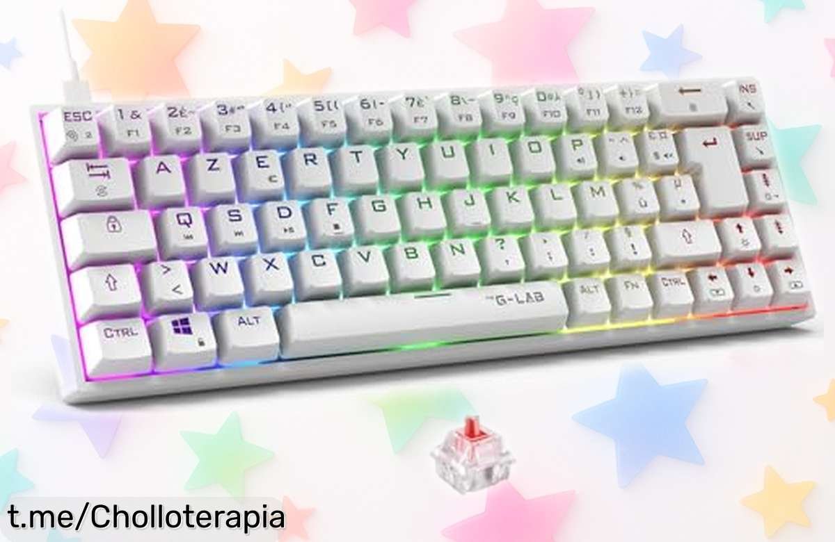 Teclado mecánico GLab Keyz Titanium con RGB, ideal para gamers que quieren jugar al máximo sin gastar una pasta; ¡ofertón inigualable que no puedes dejar escapar!