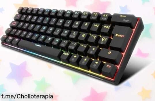 Teclado mecánico gaming KROM Kyara con luz RGB y conexiones múltiples: ¡Ofertón que no se repite, aprovecha antes de que se agoten las unidades!
