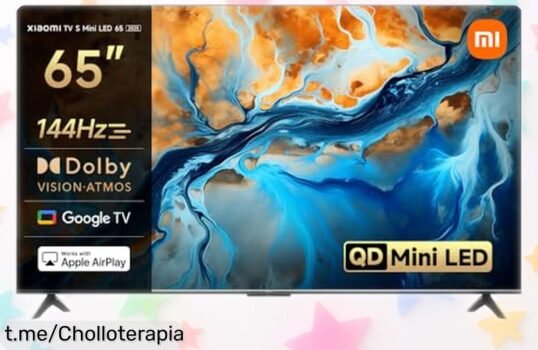 Tele 65” Xiaomi TV S Mini casi sin bordes, calidad 4K a 144Hz y brillo brutal de 1200 nits ¡Esta oferta increíble no se repetirá! Disfruta la emoción del gaming ya mismo.