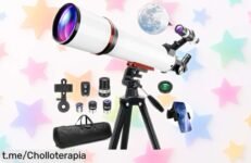 Telescopio astronómico portátil para niños y adultos, chollo irresistible con imágenes nítidas que te llevarán a explorar planetas desde casa. ¡No dejes pasar esta oportunidad única!