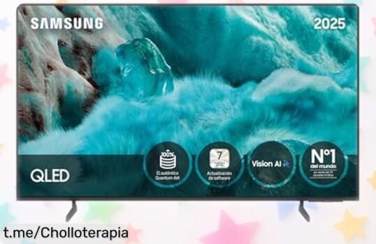 Televisor 55” QLED 4K Samsung Q7F con imagen brutal y mando todo en uno a precio de ganga; ¡las unidades vuelan, no te quedes sin el tuyo!