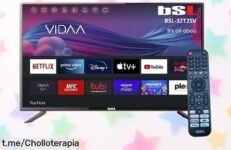 Televisor smart de 32” BSL32T2SV: ¡Tu cine en casa por un precio de risa! Disfruta Netflix y más con Wifi y USB, aprovecha esta oferta brutal antes que se agote.