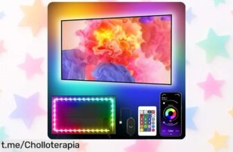 Tira de luces LED Nexillumi para TV grande: el ambiente perfecto con 16 millones de colores y mando incluido, ¡aprovéchalo antes de que se acabe!