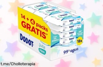 Toallitas Dodot Pure Aqua, el chollo que hidrata a tu bebé: pack de 18 bolsas para cuidar su piel sensible. ¡No te quedes sin ellas, actúa ya!