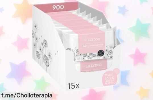 Toallitas para la piel más suave: LILLYDOO rebajadas, ¡900 unidades para una limpieza que veas y sientas! No dejes pasar esta oportunidad y dale a tu piel el cuidado que merece.