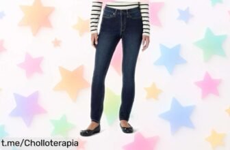 Vaqueros ceñidos muy elásticos de tiro medio Amazon Essentials, tirado de precio ahora mismo ¡no los dejes escapar y resalta tu figura ya!