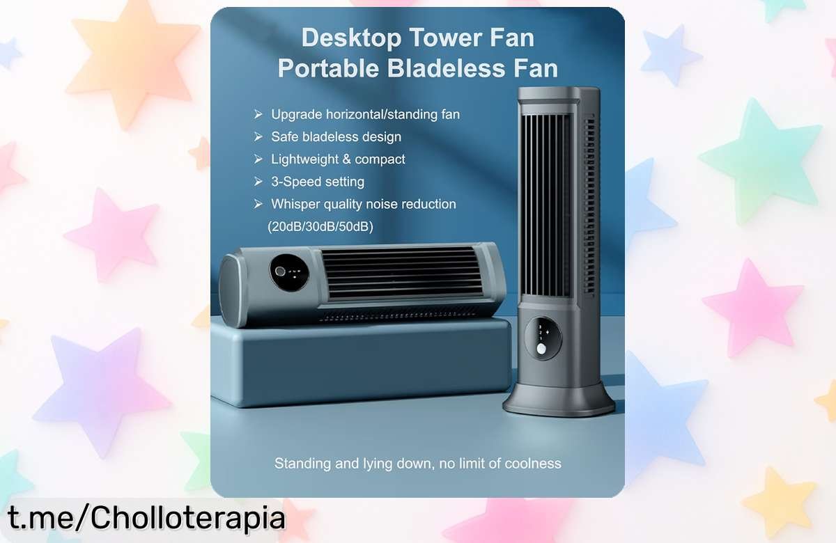 Ventilador de escritorio sin aspas Jiawu: frescura silenciosa a un precio loco que no podrás ignorar, ¡date prisa antes de que se agote!