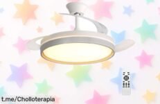 Ventilador de techo con luz LED y mando a distancia premium, precio escándalo que volará rápidamente: ¡disfruta de la brisa sin moverte ya!