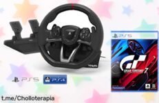 Volante con pedales para PS4/PS5 y Gran Turismo 7: ¡Experimenta la velocidad sin lag a un precio de ganga! ¡No quedarán muchos, consigue el tuyo ya antes de que desaparezcan!
