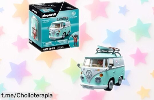 Volkswagen T1 Camper de colección con pegatinas personalizables y techo abatible, ¡ahora a precio loco! No te quedes sin la diversión infinita que traerá a tu hogar.