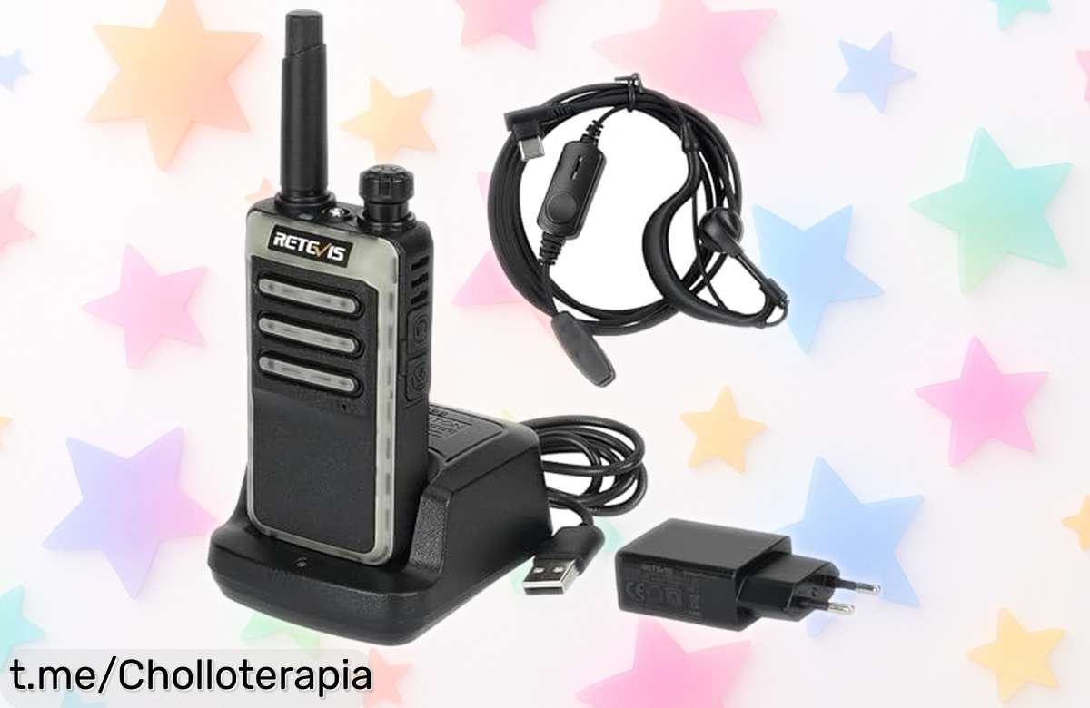 Walkie talkie profesional Retevis RB666 con carga rapidísima y manos libres a un precio loco, ¡no dejes pasar este ofertón imperdible que te acerca a los tuyos!