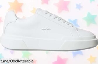 Zapas chunky de piel para mujer Calvin Klein, diseño moderno y suela cupsole que te harán brillar: ¡descuentos brutales antes de que se acaben!