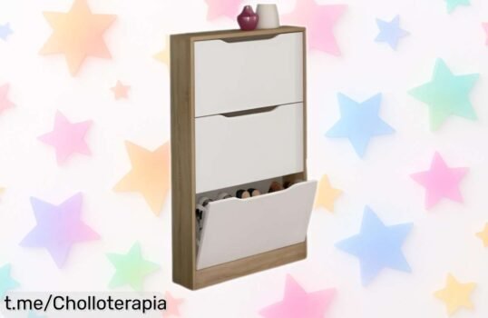 Zapatero Champion de tres puertas abatibles, un escándalo en precio y diseño simple que no podrás dejar pasar; ¡corre antes de que se agoten!