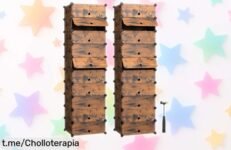 Zapatero modular SONGMICS con 10 compartimentos, ¡ofertón a precio loco! Mantén tus zapatos ordenados sin complicaciones y aprovecha esta oportunidad antes de que se agote.