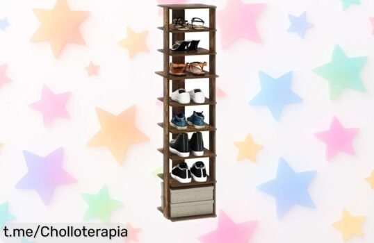Zapatero vertical Furinno Compact de 9 niveles para organizar tus zapatos y ganar espacio fácilmente, ¡llevártelo ahora es un super chollo que no puedes dejar pasar!