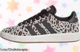 Zapatillas Adidas Grand Court Base para mujer con diseño de leopardo, un ofertón que hará que brilles y conquistes miradas. ¡No dejes pasar esta oportunidad única!