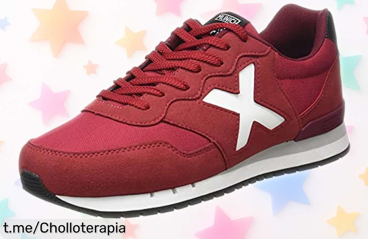 Zapatillas Dash 106 de Munich en burdeos a precio tirado, resistentes y cómodas; date prisa, ¡no querrás perderte este chollo que vuela!