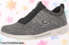 Zapatillas Skechers GO Walk TravelRadiant Moon a un precio loco: comodidad sin resbalones y ajuste instantáneo para que disfrutes cada paso. ¡No te quedes sin ellas!