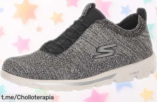 Zapatillas Skechers GO Walk TravelRadiant Moon a un precio loco: comodidad sin resbalones y ajuste instantáneo para que disfrutes cada paso. ¡No te quedes sin ellas!