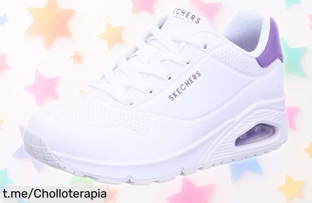Zapatillas Skechers Uno con suela aireada a un precio loco: ¡sal a caminar sin resbalones y disfruta de cada paso como nunca antes!