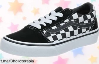 Zapatillas Vans Ward para peques a precio de locura, con suela resistente y cordones fáciles; ¡no te quedes sin ellas antes que se agoten!