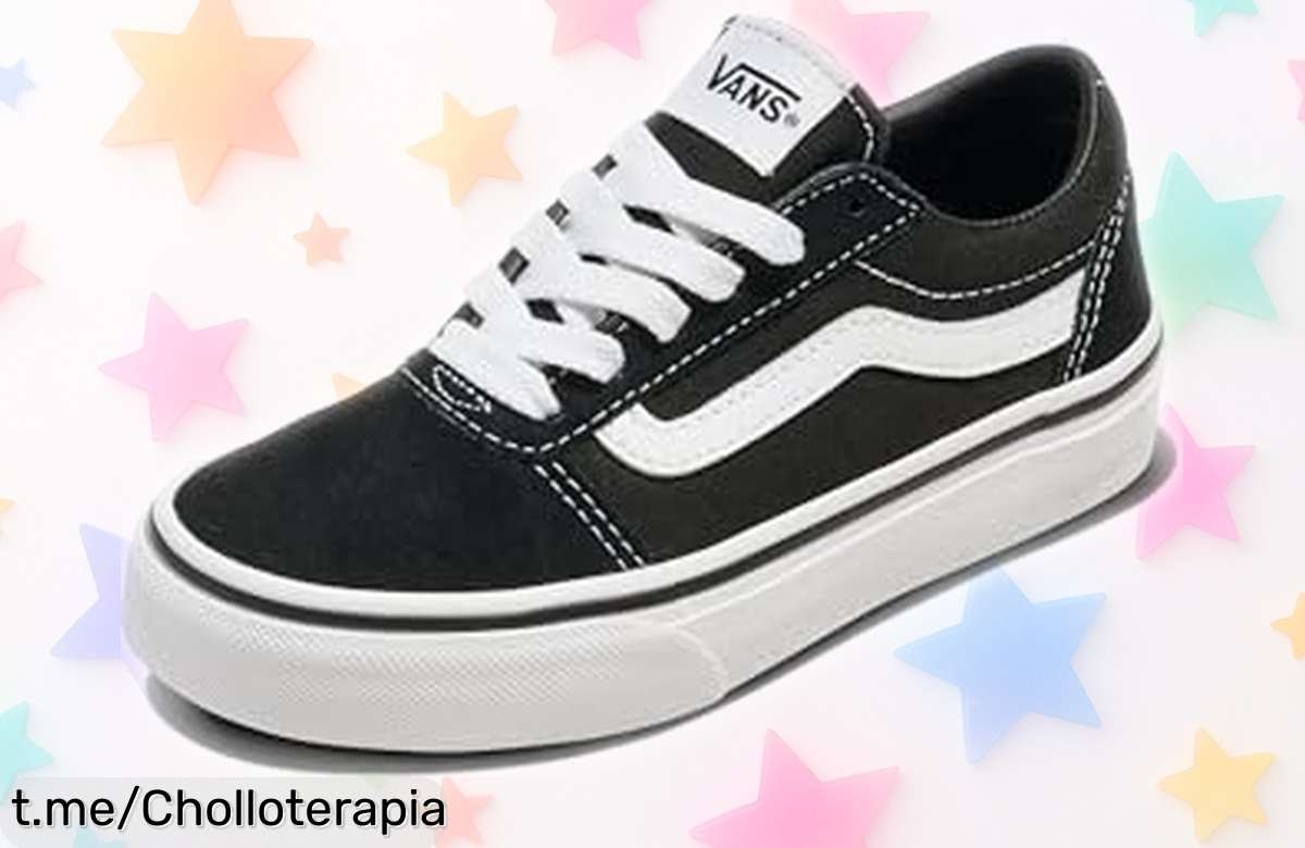 Zapatillas Vans Ward para peques con suela super resistente, a precio de ganga que vuelan del estante; no dejes pasar esta oportunidad única ¡Hazte ya con ellas y haz felices a tus pequeños!