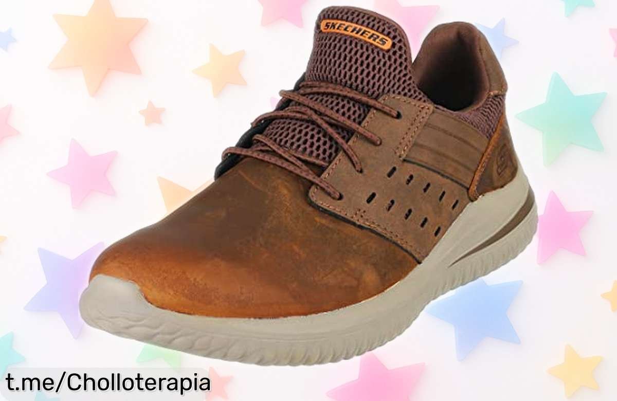 Zapatillas hombre Skechers Delson 3.0 Ezra con ventilación a precio de escándalo, ¡aprovecha este ofertón que volará rápido y dale el respiro que tus pies merecen!