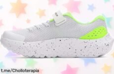 Zapatillas infantiles Under Armour con refuerzos y gran amortiguación, precio ridículo que volará rápido. ¡Haz que tus peques salten de alegría!