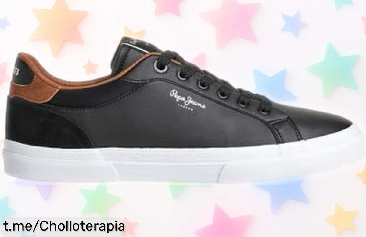 Zapatillas negras Pepe Jeans con cierre indestructible a un precio loco, corre ya porque se están vendiendo volando y no quieren que te las pierdas.