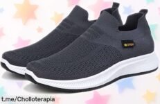 Zapatillas unisex ligeras y sin cordones con malla súper transpirable a precio de regalo; ¡haz que tus pies respiren mientras te poulares a tu mejor estilo!