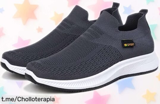 Zapatillas unisex ligeras y sin cordones con malla súper transpirable a precio de regalo; ¡haz que tus pies respiren mientras te poulares a tu mejor estilo!