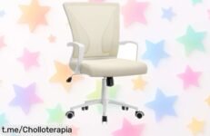 Silla de oficina regulable Yaheetech con ruedas y giro 360º a un precio loco, ideal para trabajar o estudiar. No te quedes sin la tuya, ¡corre que vuelan las unidades!