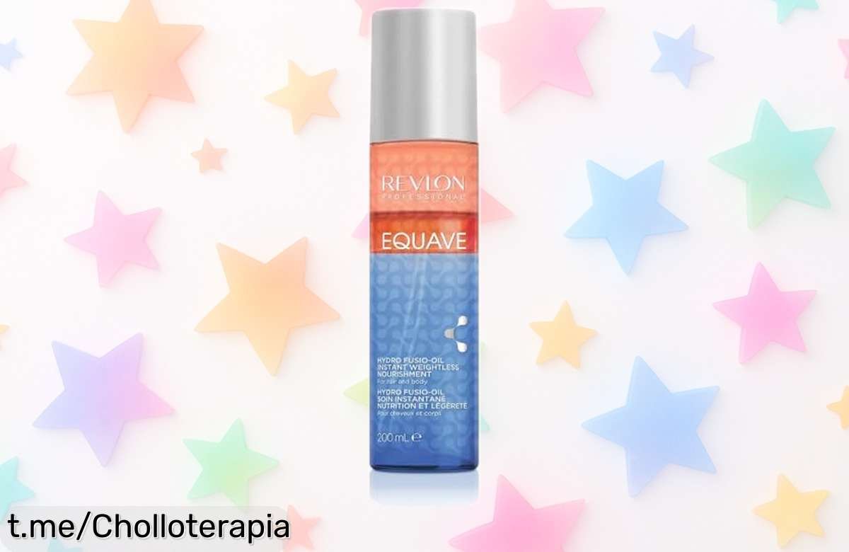 Acondicionador trifásico Revlon Equave que brilla a un precio de escándalo: desenreda, hidrata y nutre tu melena y piel como nunca antes. ¡No te lo pierdas!
