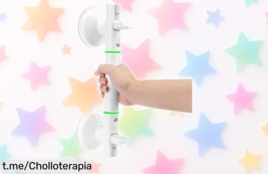 Agarradera LYtech para baño con ventosas ultra fuertes, ¡apoyo seguro y sencillo sin taladrar! Aprovecha esta oferta especial y disfruta de duchas más tranquilas ya mismo.